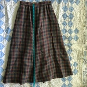 Vintage Pleated Wool Skirt